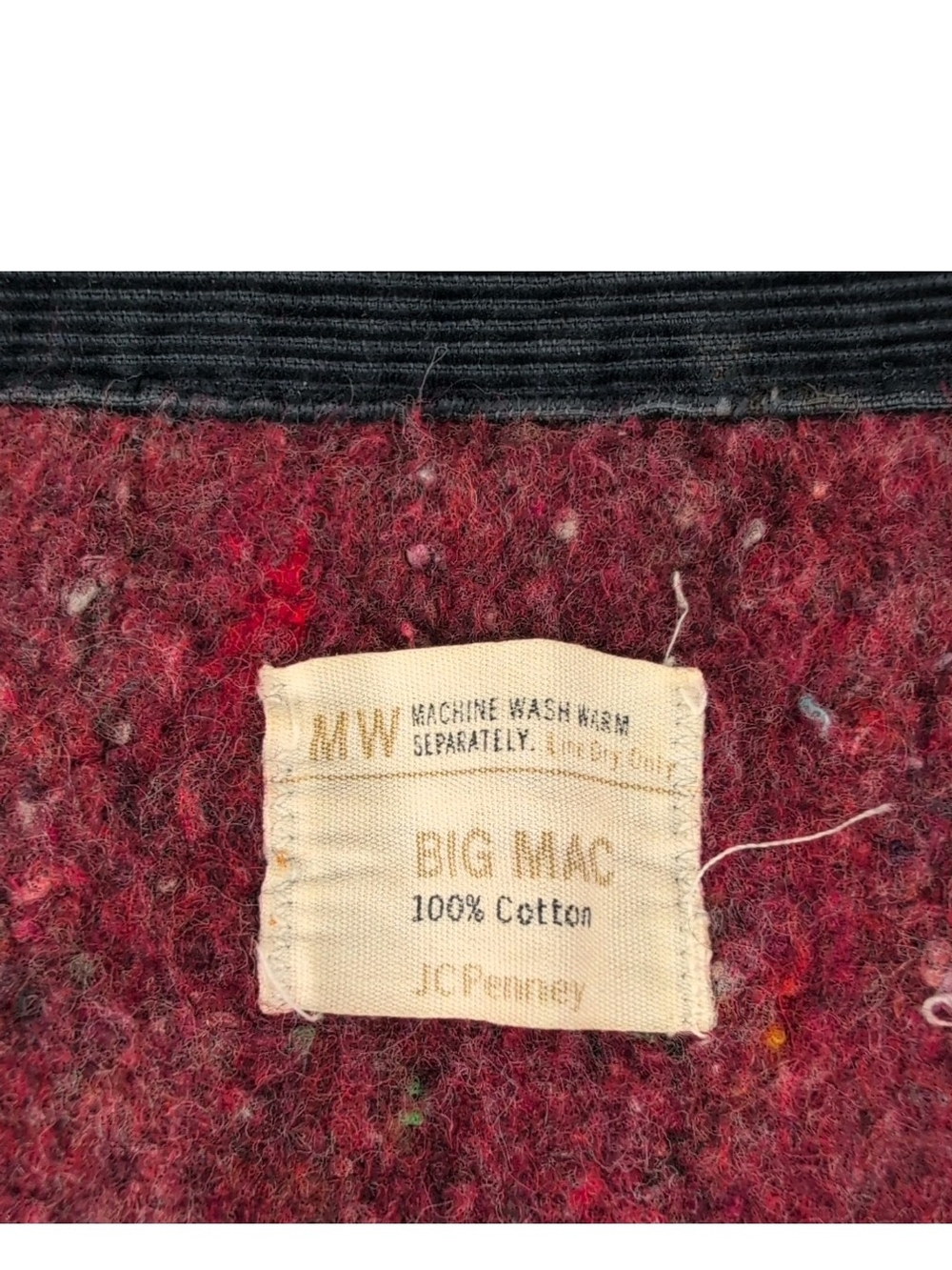 Vtg Big Mac Denim Jacket Large Blue Blanket Lined Work Corduroy Collar JC Penny - Picture 3 of 7